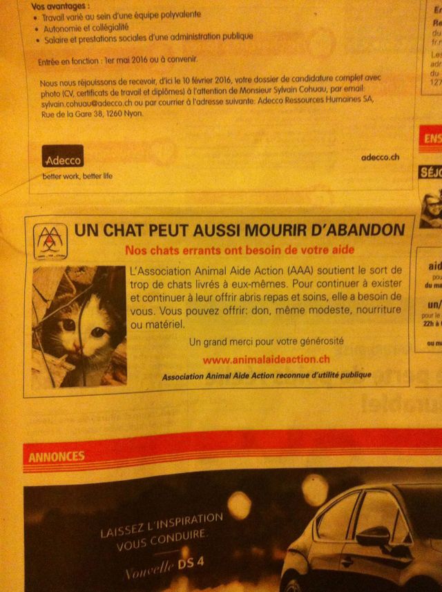 Apparu dans le Journal de La Côte le 17 février 2016.